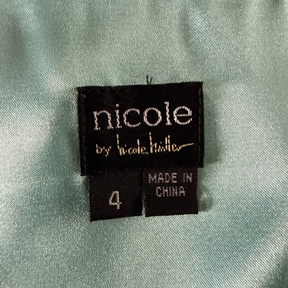 Nicole Miller 100% Silk MIDI Cocktail Dress Size 4 - Picture 7 of 8